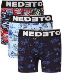 Nedeto 3PACK gyermek boxeralsó Nedeto többszínű (3NBDV6) 9-11 éves