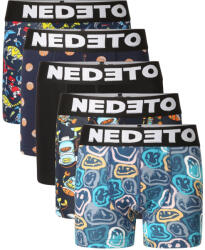 Nedeto 5PACK gyermek boxeralsó Nedeto többszínű (5NBDV3) 12-14 éves