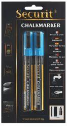 Vermes Marker cu creta Vermes, varf tesit, 2 mm, 2 bucati/set, albastru (VBL-SMA510-BU)