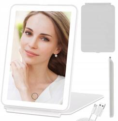 Verk Group Kozmetikai Tükör, LED, smink, összecsukható, utazó, fehér (24420_B)