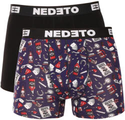 Nedeto 2PACK Férfi boxeralsó Nedeto többszínű (2NBV5) 3XL
