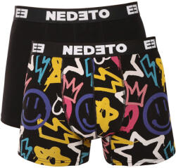 Nedeto 2PACK Férfi boxeralsó Nedeto többszínű (2NBV4) XL
