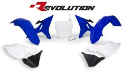RTECH REPLACEMENT PLASTIC KIT 6 PCS includes blue fenders, blue shrouds, white side panels, black airbox side panels, white front plate - R-KITYZ0-BL0-REV (R-KITYZ0-BL0-REV)