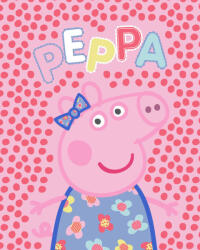 Peppa Malac Dots flanel polár takaró 130x160cm