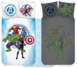 Bosszúállók Light sötétben világító gyerek, ovis ágyneműhuzat 100x135cm, 40x60cm - ostore