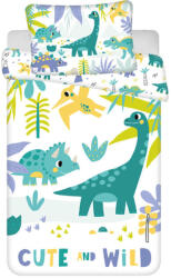Dinoszaurusz Cute & Wild gyerek, ovis ágyneműhuzat 100×135cm, 40×60 cm (JFK035757)