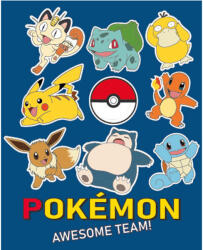 Pokémon Awesome Team coral fleece polár takaró 130x160cm (CBX239687PK) - ostore