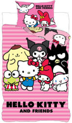 Hello Kitty Friends gyerek, ovis ágyneműhuzat 100×135 cm, 40×60 cm