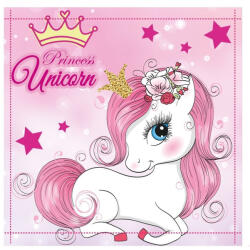 Unikornis Princess kéztörlő, arctörlő, törölköző 30x30cm