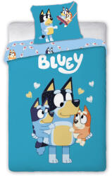 Bluey Loving Moments gyerek, ovis ágyneműhuzat 100×135cm, 40×60 cm (BRM022782)