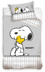 Snoopy & Woodstock gyerek, ovis ágyneműhuzat 100x135 cm, 40x60 cm (CBX213027SNO) - ostore
