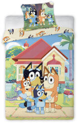 Bluey Family Home gyerek, ovis ágyneműhuzat 100×135cm, 40×60 cm