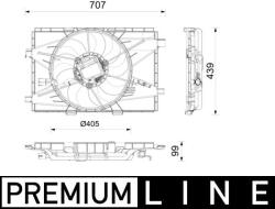 MAHLE Ventilátor chladenia motora MAHLE CFF 664 000P (CFF 664 000P)