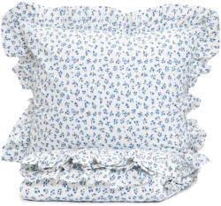 Homla Melanie pamut ágyneműhuzat fodros kék virágokkal 220x200 2*70x80 (227800)