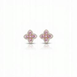  Lóhere fülbevaló rózsaszín arany strasszokkal