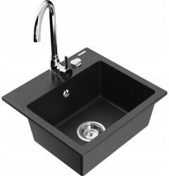 Mexen Milo gránit mosogató csapteleppel Fekete/Arany (6505-75-670200-00)