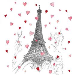 PPD Párizsos szalvéta - Paris Love (VR-133003265)