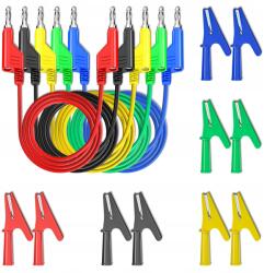  Mérőkábel készlet Mérőbilincs 4mm dupla végű (Przewody pomiarowe 1m multimetru 4mm)