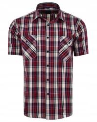  51/52 Kockás Ing Bordó Rövid Nagy