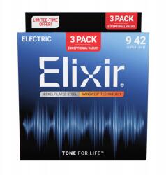 Elixir 16566 3-Pack Nanoweb Light gitárhúrok (16566)