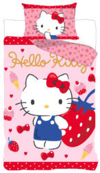 Brandmac Hello Kitty Strawberry ágyneműhuzat 140×200cm, 70×90 cm BRM024281 (BRM024281)