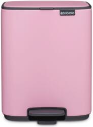 Brabantia Bo Pedal Bin pedálos hulladékgyűjtő szagmentesen záródó Soft-Close fedél, karcsú, négyzetes forma, műanyag tartály, 7L - B méret, acél, rózsaszín-lila - 255366 (255366)