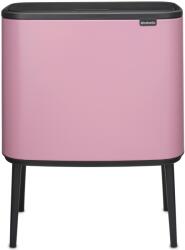 Brabantia Bo Touch Bin nyomófedeles szelektív hulladékgyűjtő, magasított, lábakon álló, műanyag tartály, 11+23L - X+J méret, acél, rózsaszín-lila - 255328 (255328)