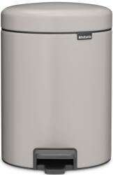 Brabantia NewIcon pedálos hulladékgyűjtő szagmentesen záródó Soft-Close fedél, műanyag tartály, 5L - W méret, acél, hamvasszürke - 252204 (252204)