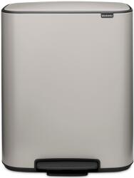 Brabantia Bo Pedal Bin pedálos hulladékgyűjtő szagmentesen záródó Soft-Close fedél, műanyag tartály, 60L - M méret, acél, hamvasszürke - 255083 (255083)