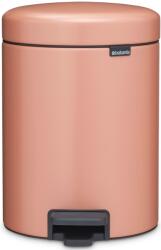 Brabantia NewIcon pedálos hulladékgyűjtő szagmentesen záródó Soft-Close fedél, műanyag tartály, 5L - W méret, acél, meleg tónusú vörösréz - 255267 (255267)