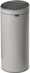 Brabantia Touch Bin New Soft-Touch nyomófedeles hulladékgyűjtő belső tartállyal, kerek, 30L - G méret, acél, hamvasszürke - 254963 (254963)