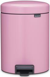 Brabantia NewIcon pedálos hulladékgyűjtő szagmentesen záródó Soft-Close fedél, műanyag tartály, 5L - W méret, acél, rózsaszín-lila - 255281 (255281)