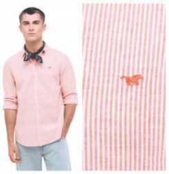 Mustang Rawlins Férfi Mustang Lenvászon Ing Piros Csíkos Slim Fit XL (1016472 12735)