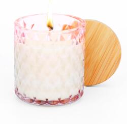  Rózsa illatú illatgyertya természetes szójaviaszból 550g