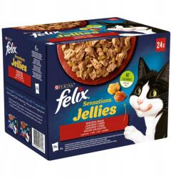 FELIX Sensations Falusi Ízek Gyümölcskocsonya 24x85g Nedves macskaeledel (8799)