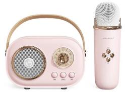  Vezeték Nélküli Karaoke Mikrofon Bluetooth Hangszóróval Gyerekeknek (C20 PLUS + 2 Mikrofon, różowy)