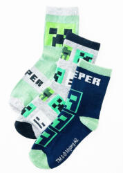 Mojang Minecraft gyerek bokazokni 3 pár/csomag 27-38 Nr2