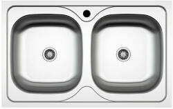 MOFÉM EVO2 2B mosogatótálca, 2 medence, inox, 800x500mm (760012810)