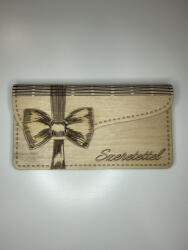  Pénzátadó Ajándék - Elegáns Fa Boríték „Szeretettel (FEPD04)