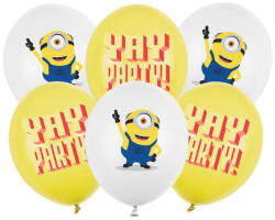 Partydeco Mintás lufi 11" 28cm Minion, Gru, Minyon 6db (LUFI711791)