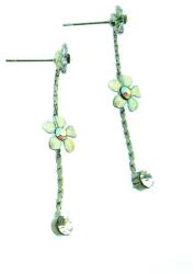  Fülbevaló lógó neon virágok gyöngyházzal