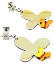  Fülbevaló lógó levél lepkével