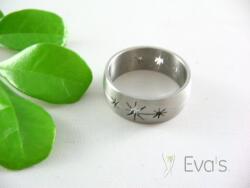  Csillag mintás acél gyűrű: 63