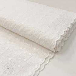  Pamutvászon EMBROIDERY TWO-SIDE SCALLOP Verena white
