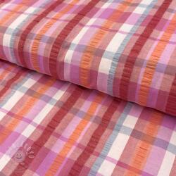  Pamutvászon SEERSUCKER YARN DYED Checks pink