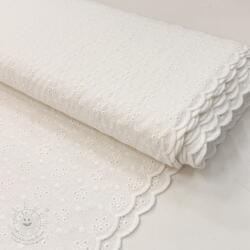  Pamutvászon EMBROIDERY TWO-SIDE SCALLOP Simi white