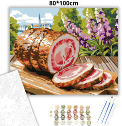  Tavaszi sonkaszeletek - számfestő készlet - 80×100 cm (Keretre feszítve)