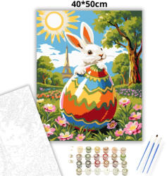  Derűs nyuszi Párizsban - számfestő készlet