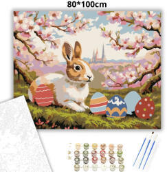  Virágzó ágak alatt - számfestő készlet - 80×100 cm (Keret nélkül)