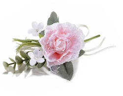 Decorer Set 3 Bujori artificiali roz verzi 17 cm (A56.43.07A)